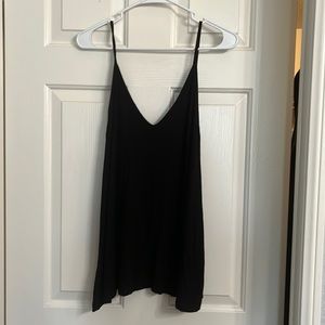 Black flowey tank top, size small